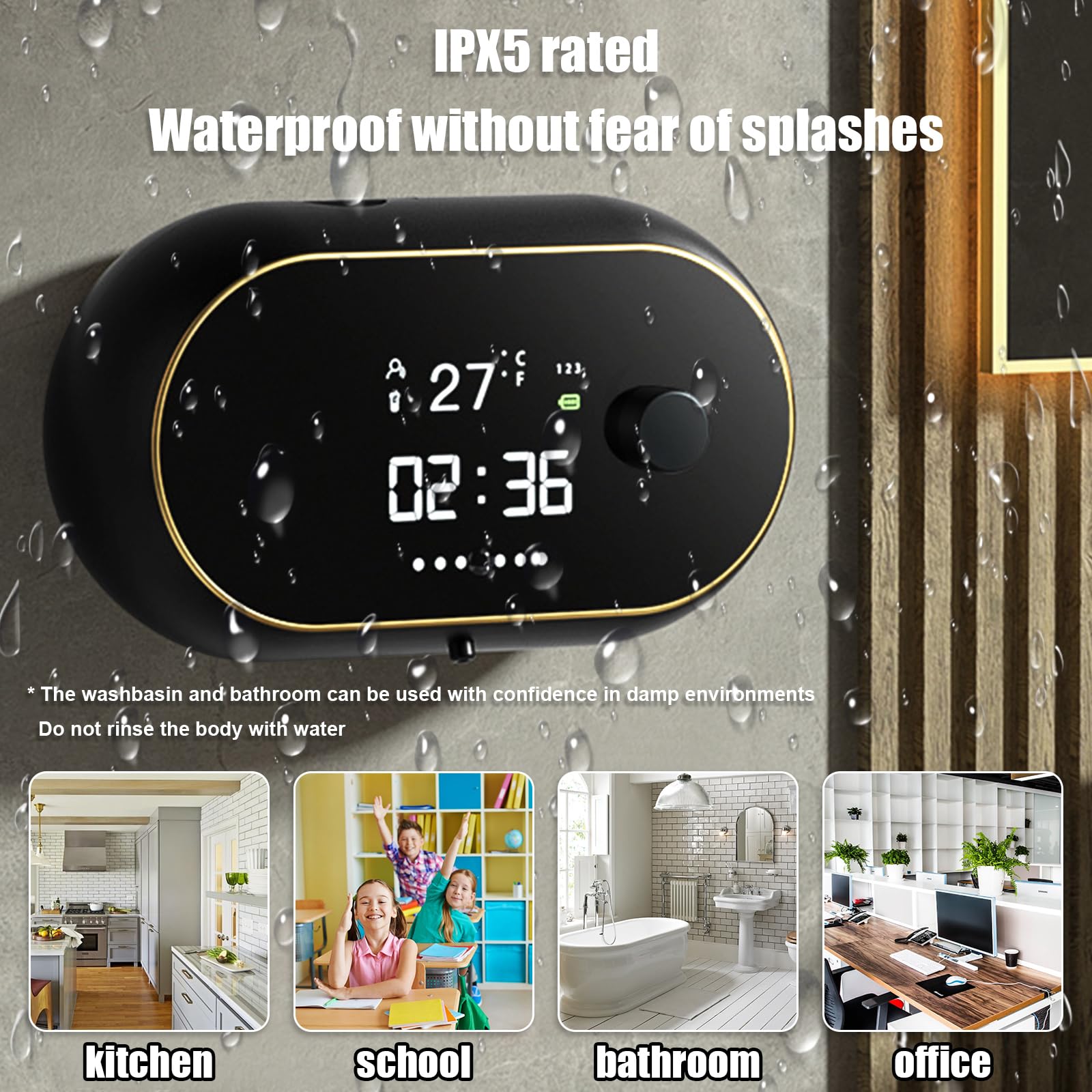 Automatic Hand Sanitizer Soap Dispenser Wall Mounted USB Foam